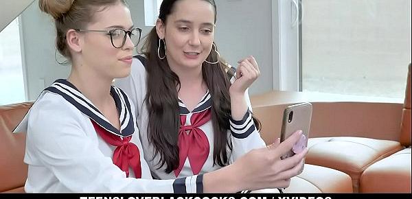  Teen Girls Having Shaking Orgasms on BBC - Teens Love Black Cocks | Leah Lee | Kyra Rose